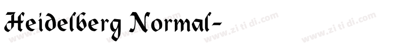Heidelberg Normal字体转换 Heidelberg Normal字体转换